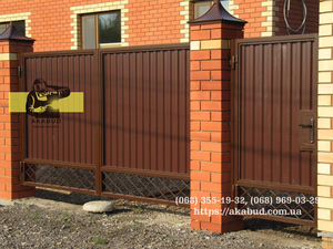 Ворота,  паркани,  перила,  навіси,  ангари. Встановлення воріт та огорож #1731296