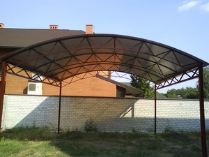 Ворота распашные. Ворота откатные. Навесы. Козырьки. Заборы. Перила  #1733144