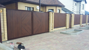 Ворота. Въездные ворота. Распашные ворота. Откатные ворота. Автоматические ворот #1734148