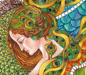 Карандашный рисунок .Название «Разные мысли» .  #1734478