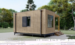 Модульный мини дом. Модульный дом под ключ. #1736065