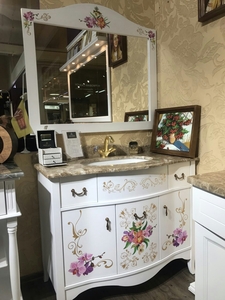 Тумба під один умивальник з розписом художника #1738615