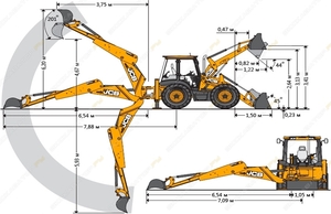 Услуги аренда колесного экскаватора - погрузчика JCB 3CX SUPER в Одессе. #1739901