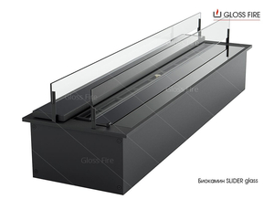 Дизайнерський біокамін Slider glass 800 Gloss Fire #1742182