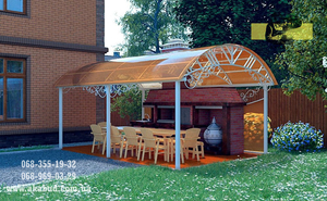 Навес для автомобиля. Навес для авто. Распашные ворота #1742898