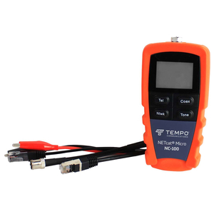 Tempo NETcat Micro NC-100,  кабельний тестер витої пари RJ45 / RJ12 та коаксіалу #1747690