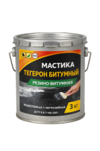 ТЕГЕРОН Битумный ЭКОБИТ ведро 3, 0 кг мастика резино-битумная  #1752269