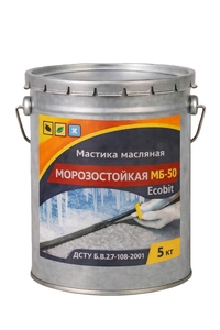 Мастика масляная морозостойкая МБ - 50 Ecobit ведро 5, 0 кг (Холодная)  #1752427