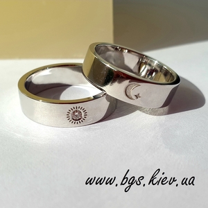 Парні обручки з білого золота під замовлення #1732645