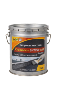 Битумная мастика СтройИзол Битумный ЭКОБИТ ведро 3, 0 кг ДСТУ Б В.2.7-108-2001  #1752714